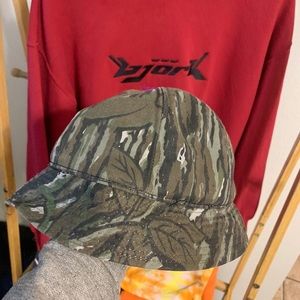 Vintage 80s 90s real tree Camo bucket hat